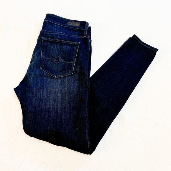 AG The Farrah Skinny High-Rise Dark Wash Denim Jeans Size 31 - Picture 3 of 9